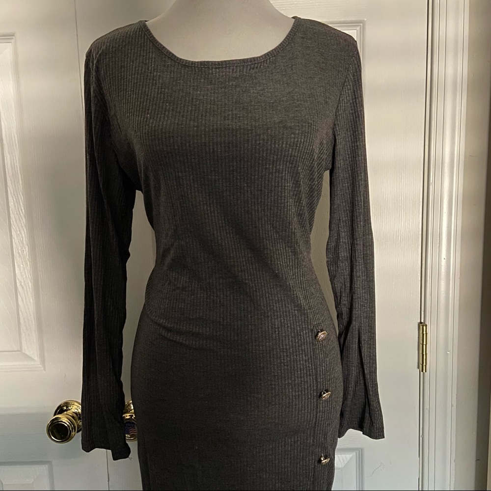 Leo Rosi grey long sleeve Irene dress. Size medium